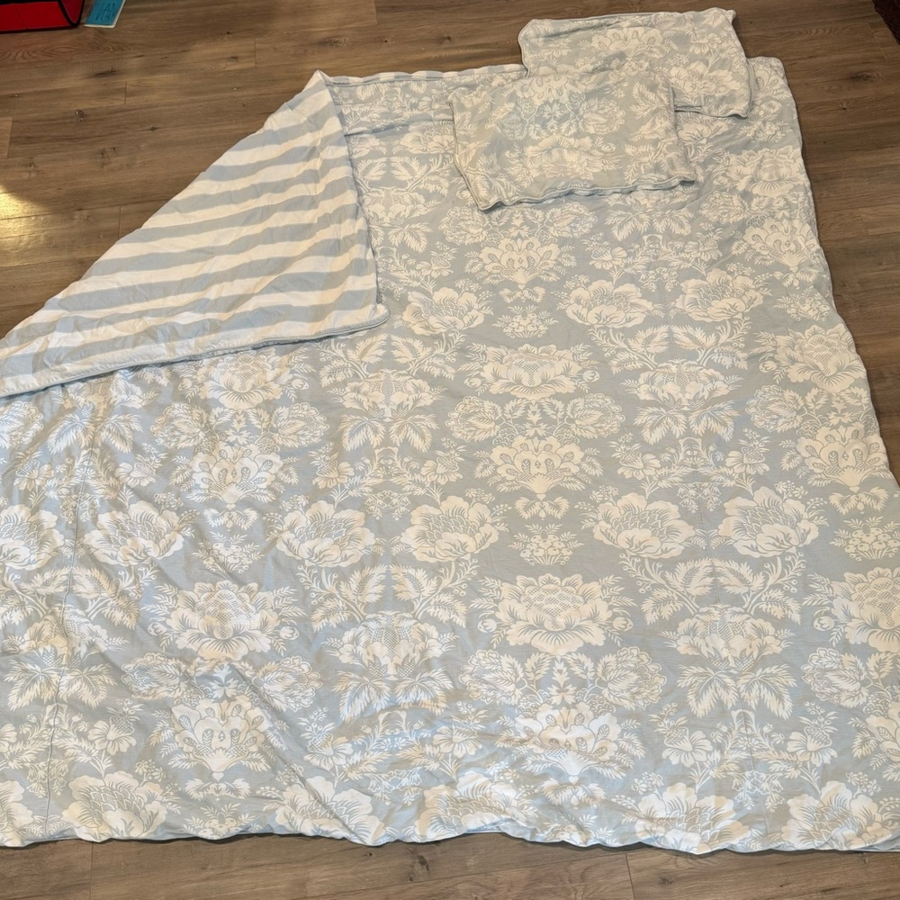 Williams Sonoma Home Duvet Cover and Shams Pillowcases Queen Linen Cotton
